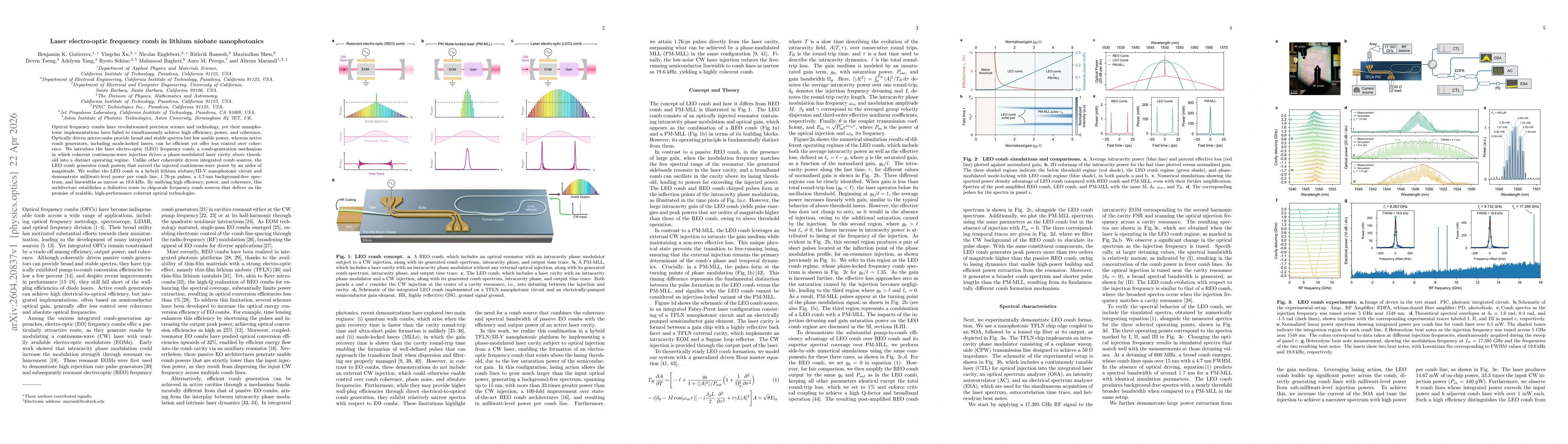 Thumbnail for Laser electro-optic frequency comb in lithium niobate nanophotonics