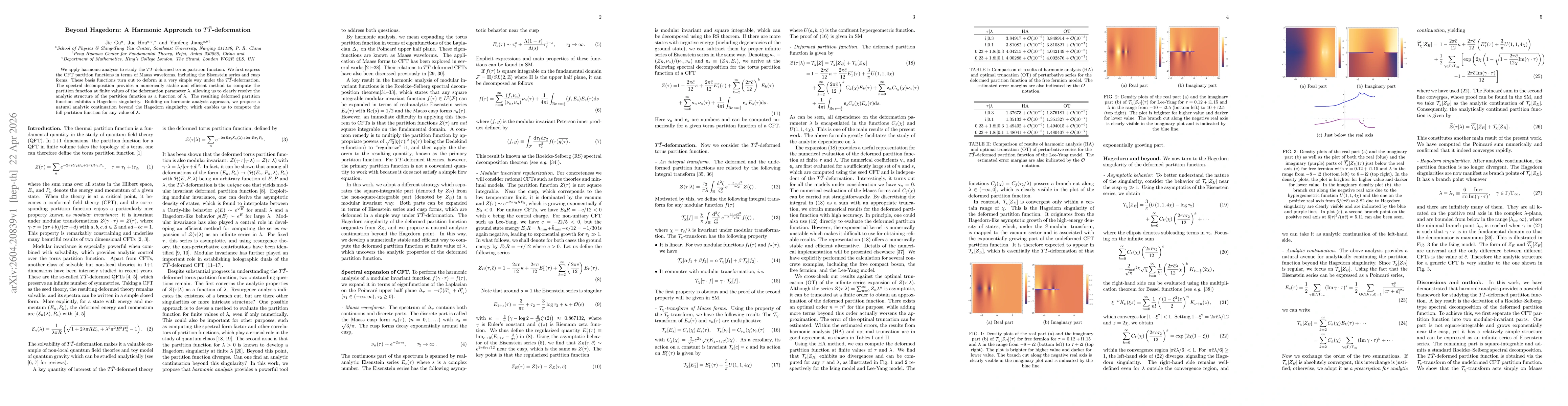 Thumbnail for Beyond Hagedorn: A Harmonic Approach to $T\bar{T}$-deformation
