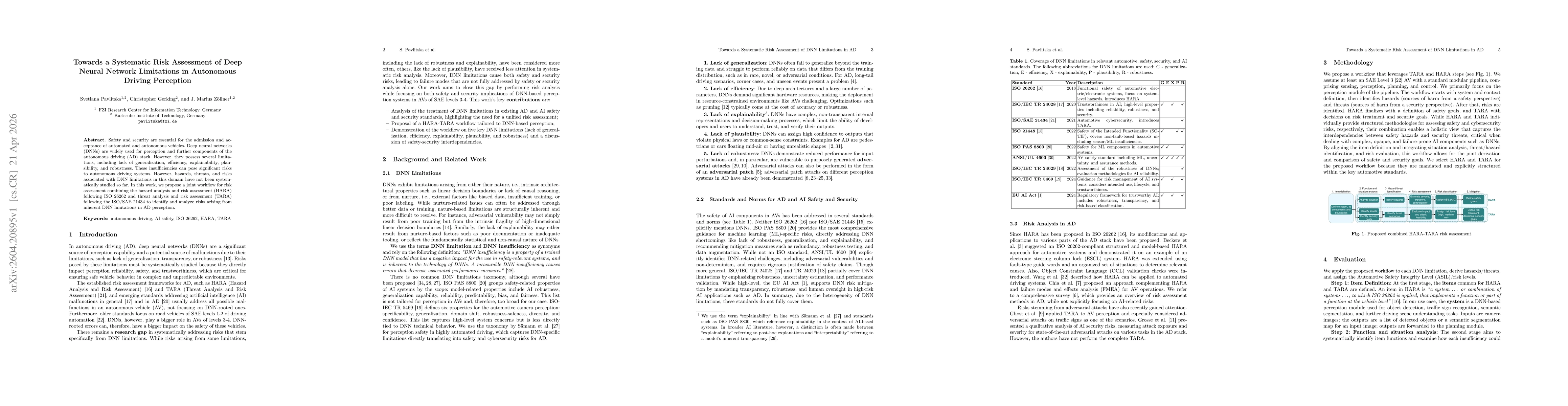 Thumbnail for Towards a Systematic Risk Assessment of Deep Neural Network Limitations in Autonomous Driving Perception