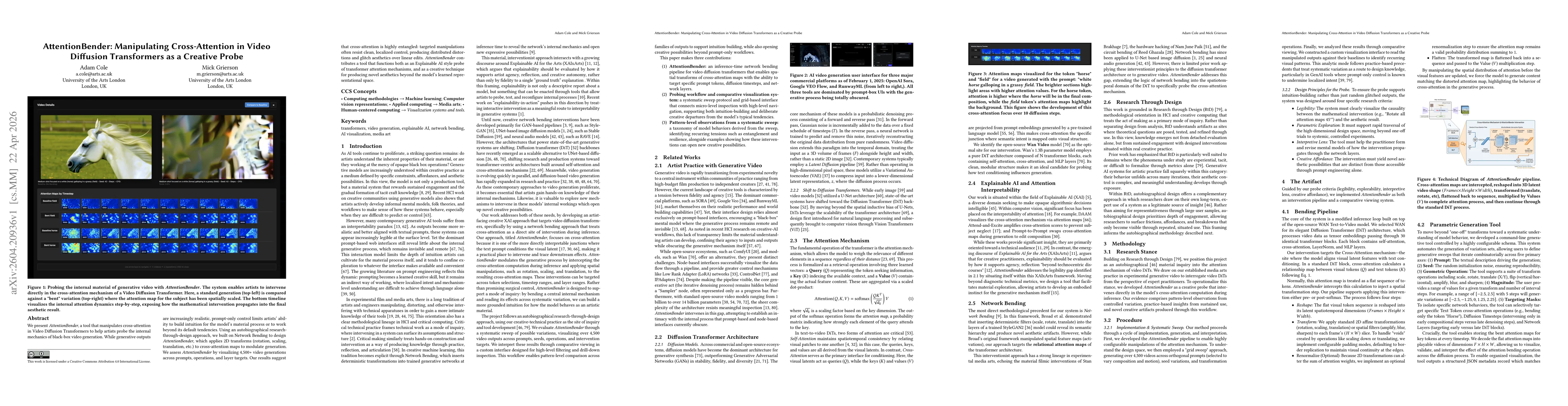 Thumbnail for AttentionBender: Manipulating Cross-Attention in Video Diffusion Transformers as a Creative Probe