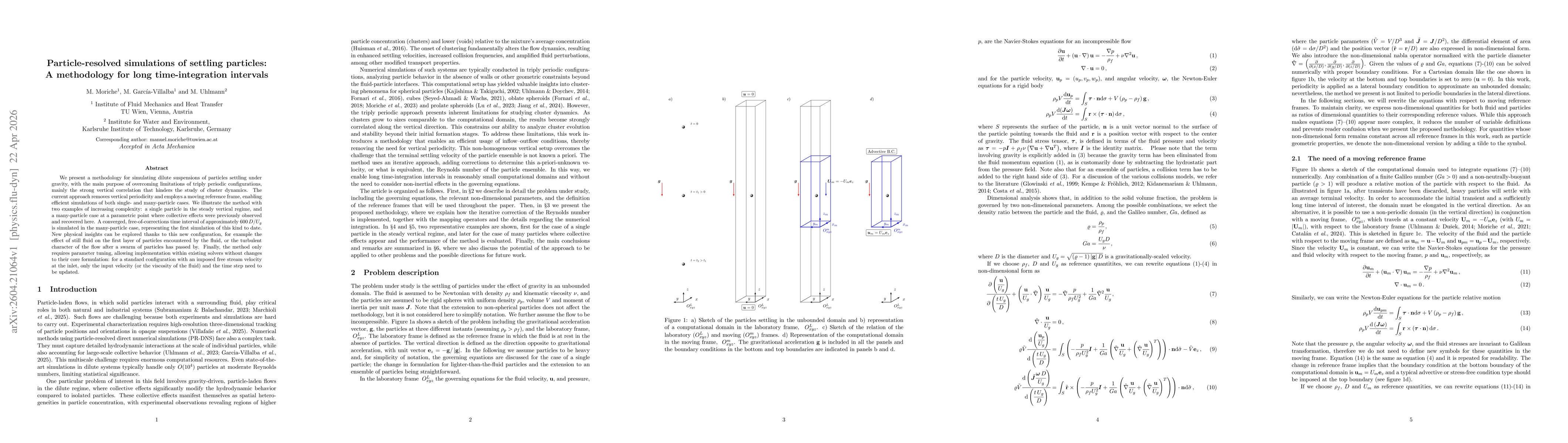 Thumbnail for Particle-resolved simulations of settling particles: A methodology for long time-integration intervals