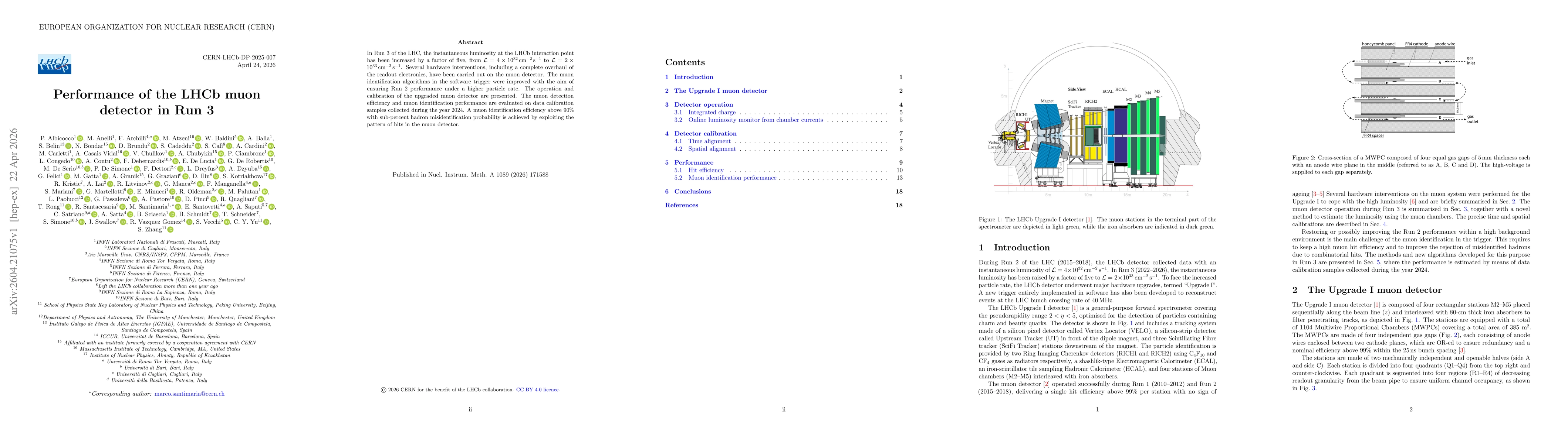 Thumbnail for Performance of the LHCb muon detector in Run 3