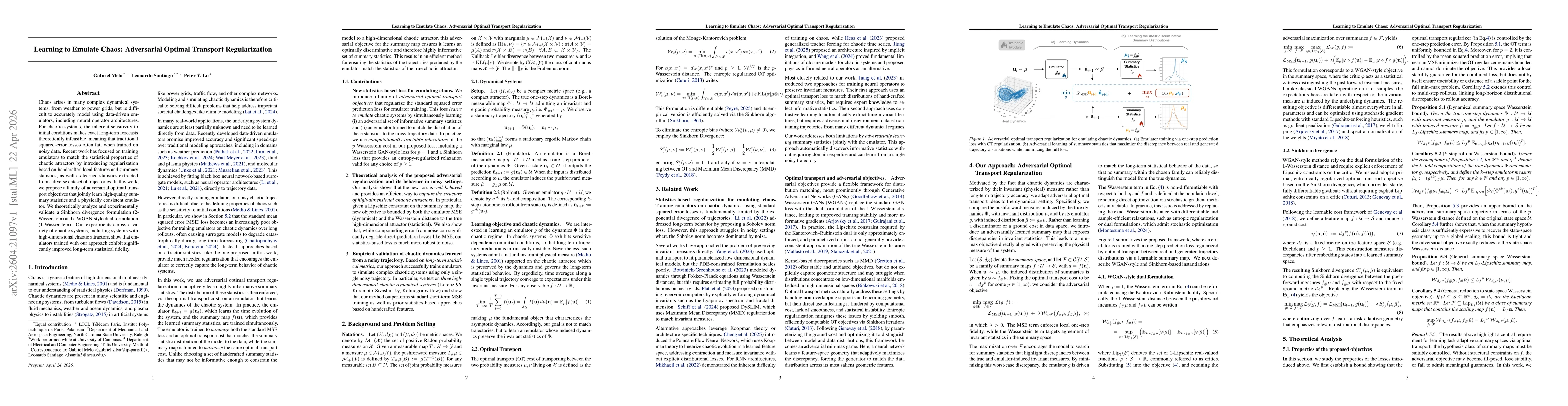 Thumbnail for Learning to Emulate Chaos: Adversarial Optimal Transport Regularization