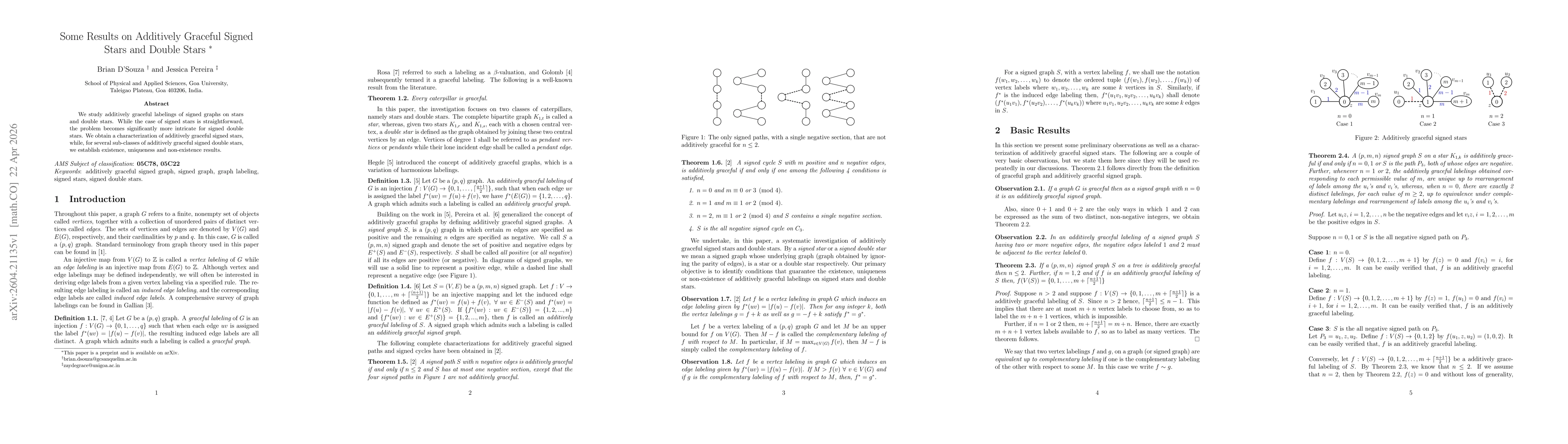 Thumbnail for Some Results on Additively Graceful Signed Stars and Double Stars