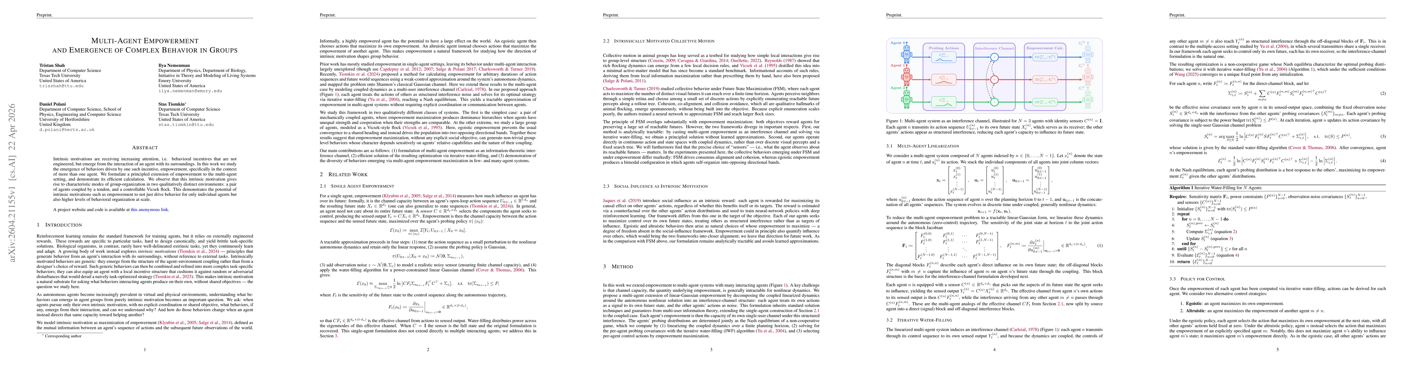 Thumbnail for Multi-Agent Empowerment and Emergence of Complex Behavior in Groups