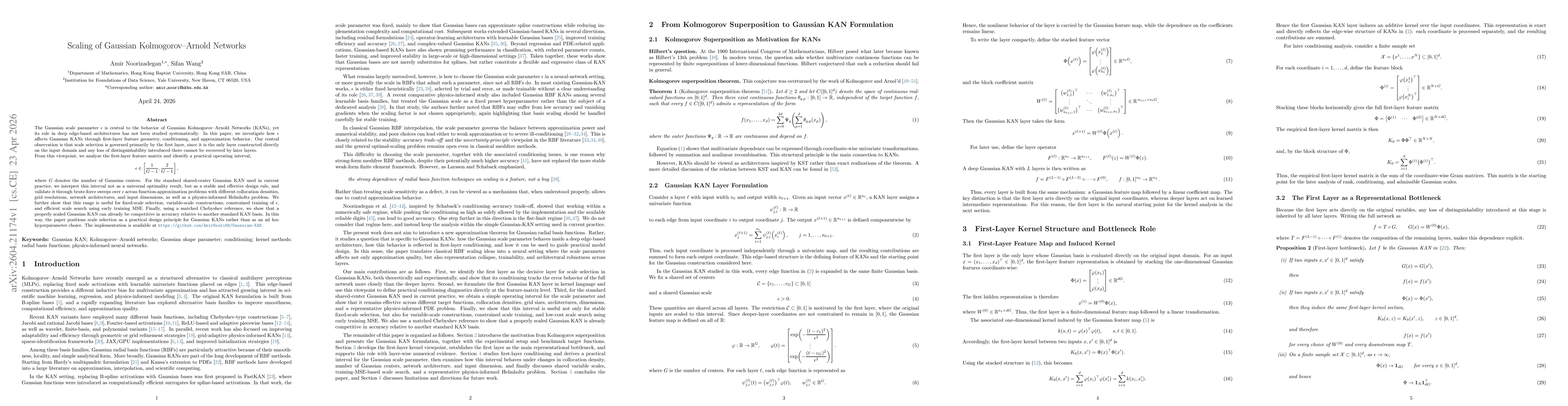 Thumbnail for Scaling of Gaussian Kolmogorov--Arnold Networks