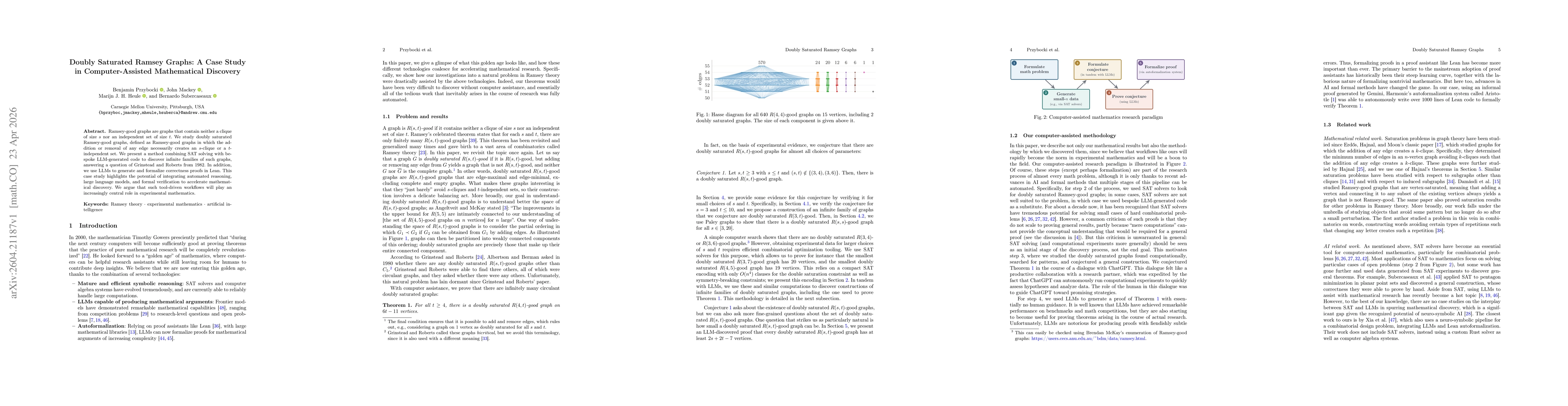 Thumbnail for Doubly Saturated Ramsey Graphs: A Case Study in Computer-Assisted Mathematical Discovery