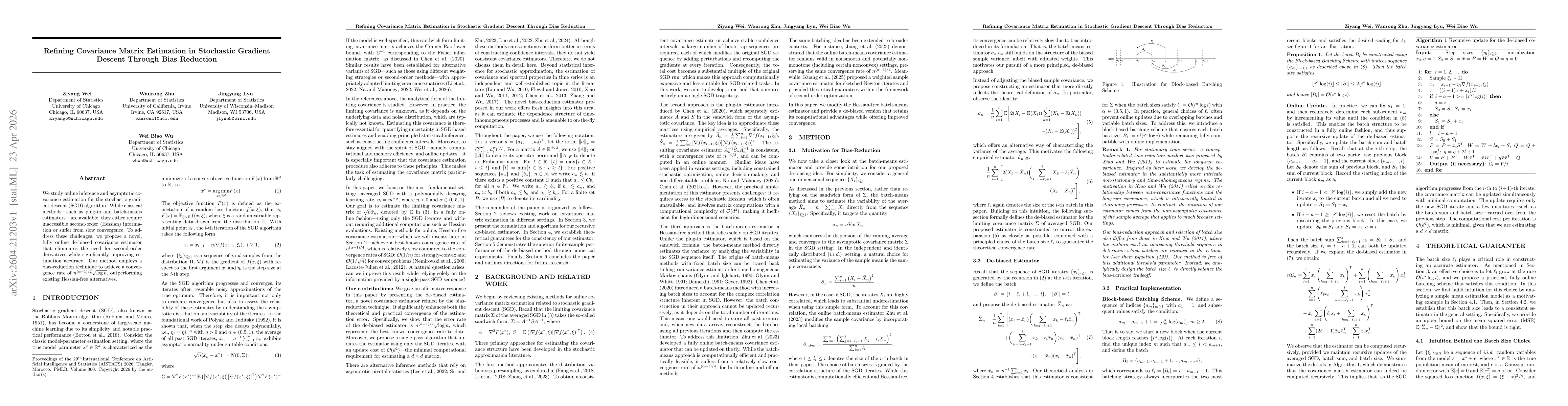 Thumbnail for Refining Covariance Matrix Estimation in Stochastic Gradient Descent Through Bias Reduction