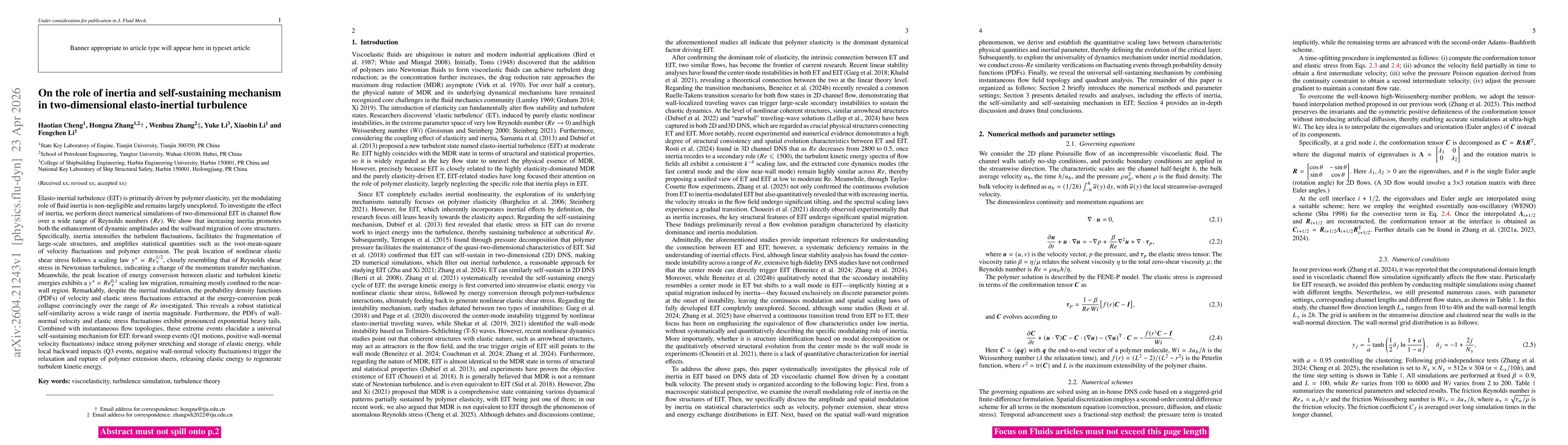 Thumbnail for On the role of inertia and self-sustaining mechanism in two-dimensional elasto-inertial turbulence