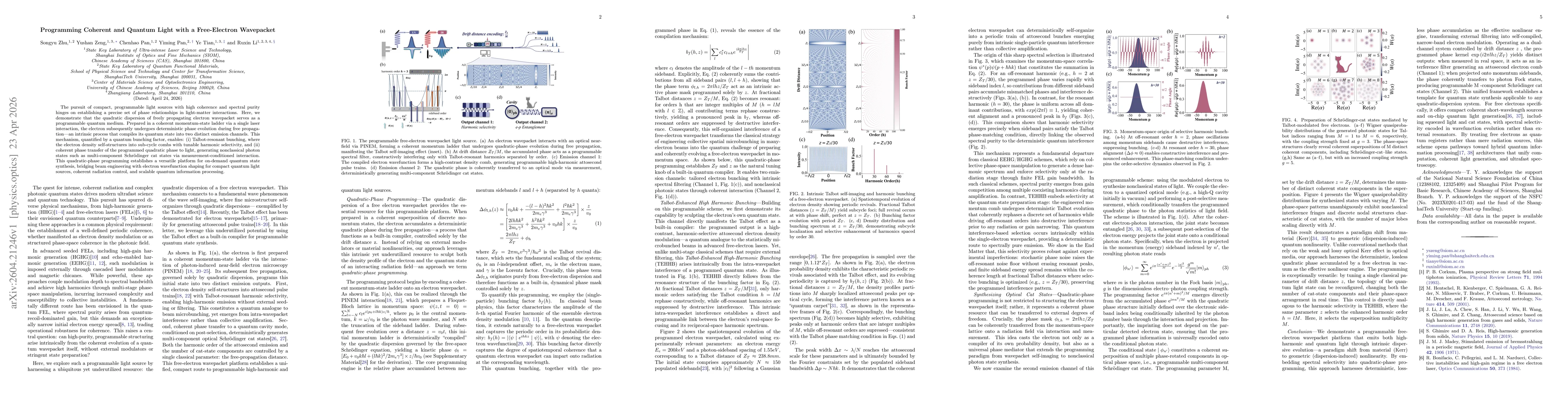 Thumbnail for Programming Coherent and Quantum Light with a Free-Electron Wavepacket
