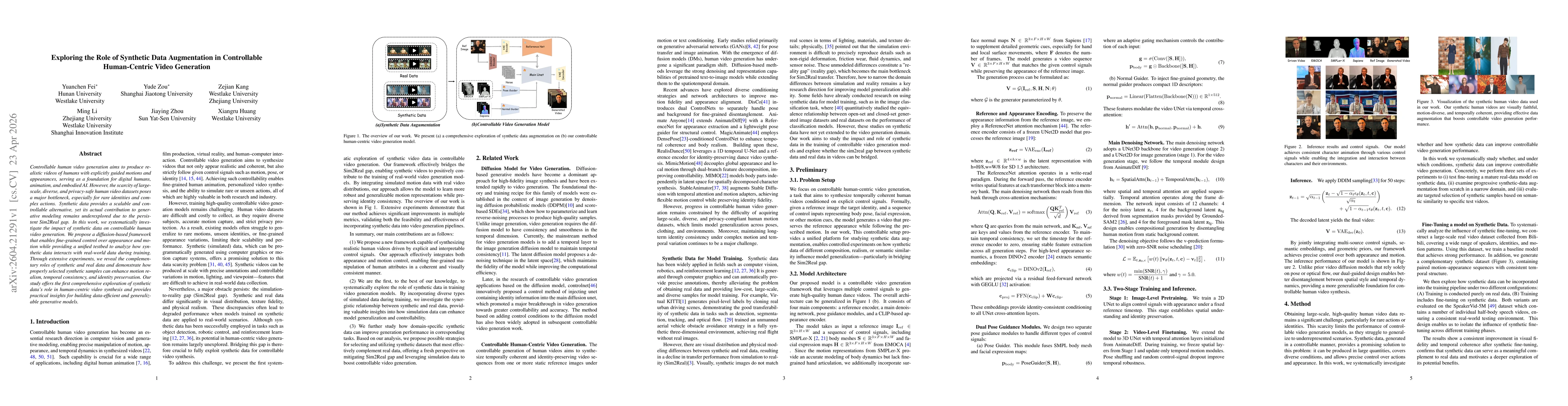 Thumbnail for Exploring the Role of Synthetic Data Augmentation in Controllable Human-Centric Video Generation