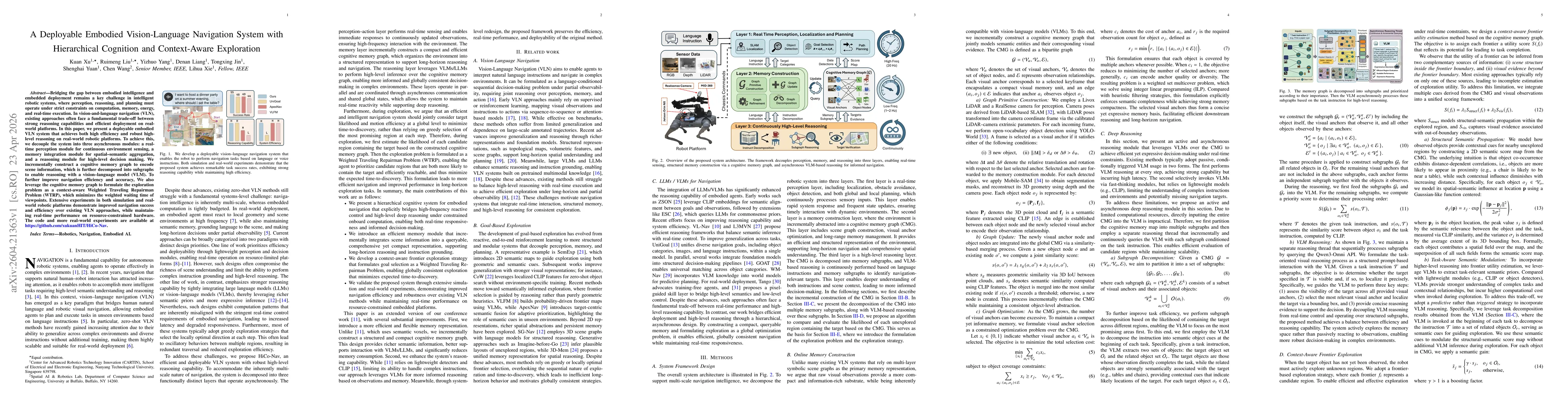 Thumbnail for A Deployable Embodied Vision-Language Navigation System with Hierarchical Cognition and Context-Aware Exploration
