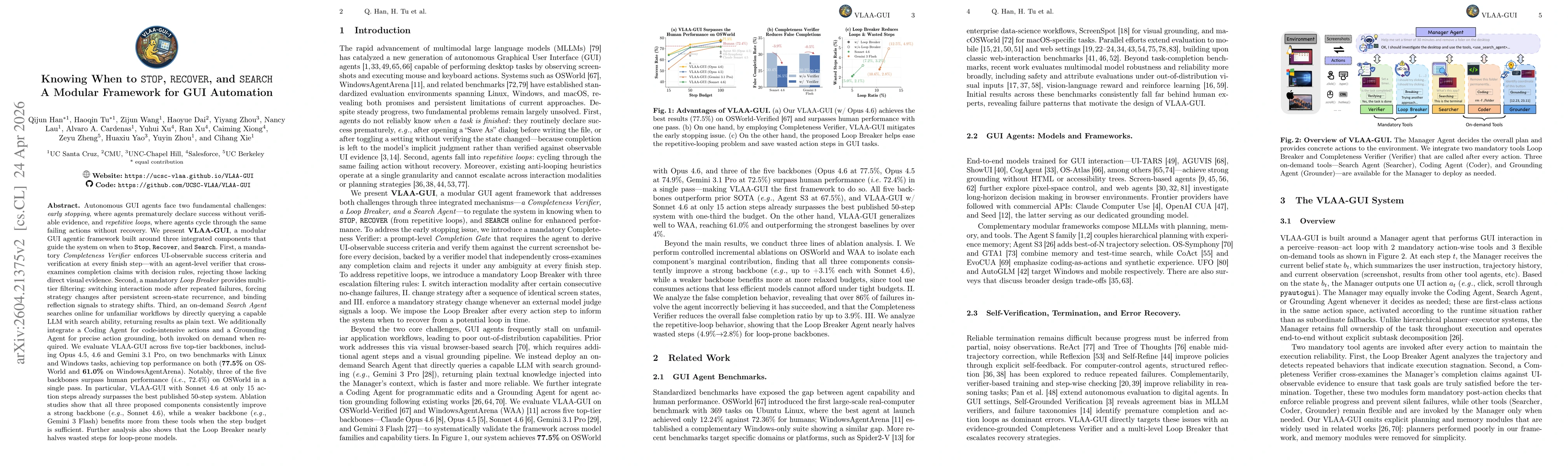Thumbnail for VLAA-GUI: Knowing When to Stop, Recover, and Search, A Modular Framework for GUI Automation