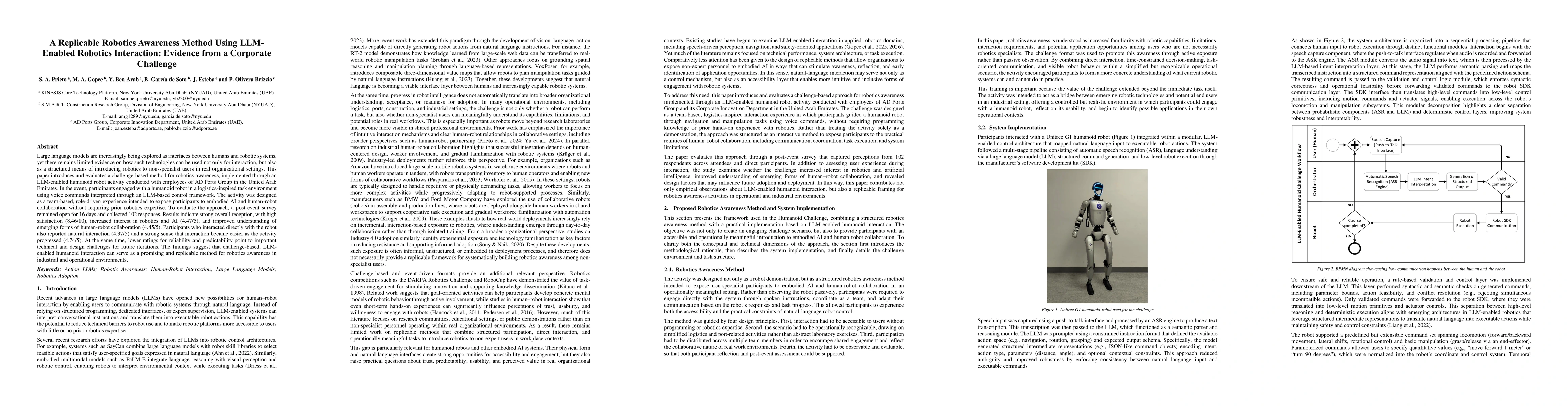 Thumbnail for A Replicable Robotics Awareness Method Using LLM-Enabled Robotics Interaction: Evidence from a Corporate Challenge