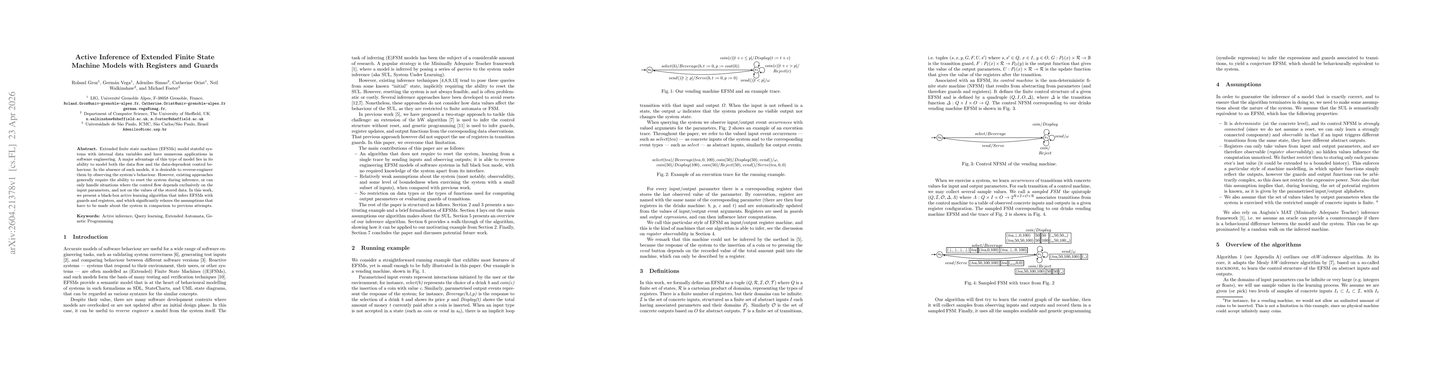 Thumbnail for Active Inference of Extended Finite State Machine Models with Registers and Guards