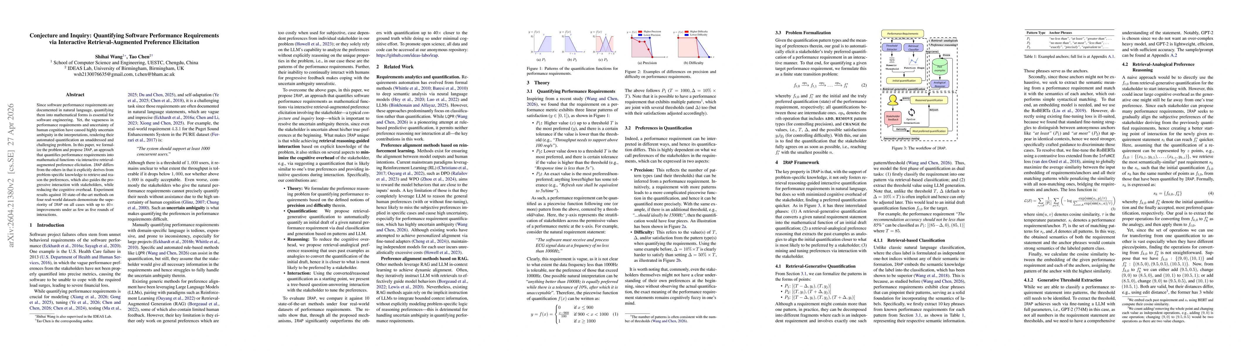 Thumbnail for Conjecture and Inquiry: Quantifying Software Performance Requirements via Interactive Retrieval-Augmented Preference Elicitation