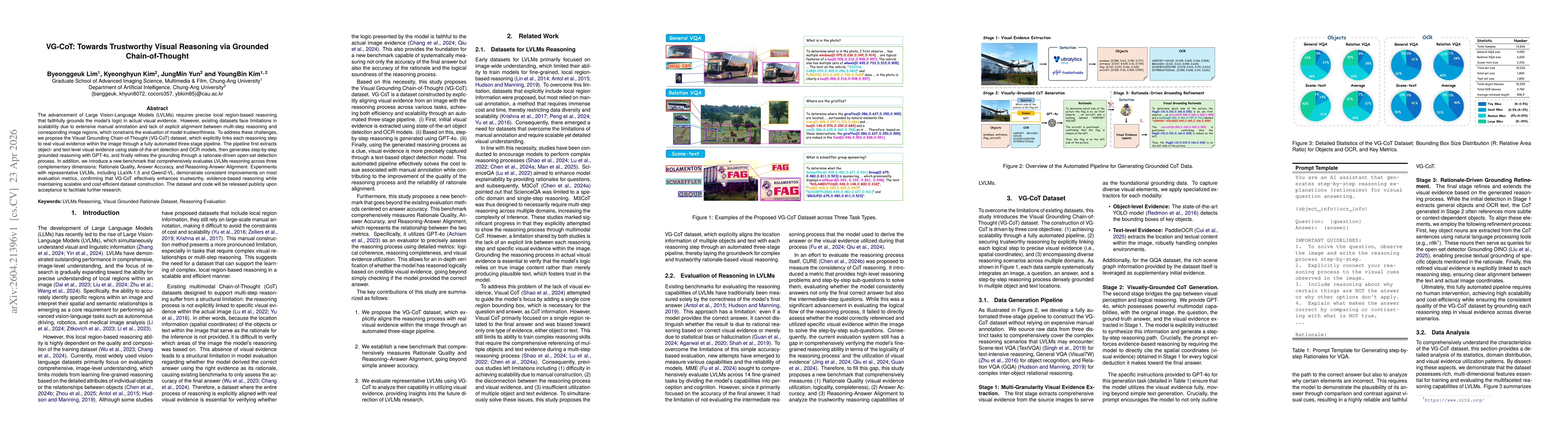 Thumbnail for VG-CoT: Towards Trustworthy Visual Reasoning via Grounded Chain-of-Thought