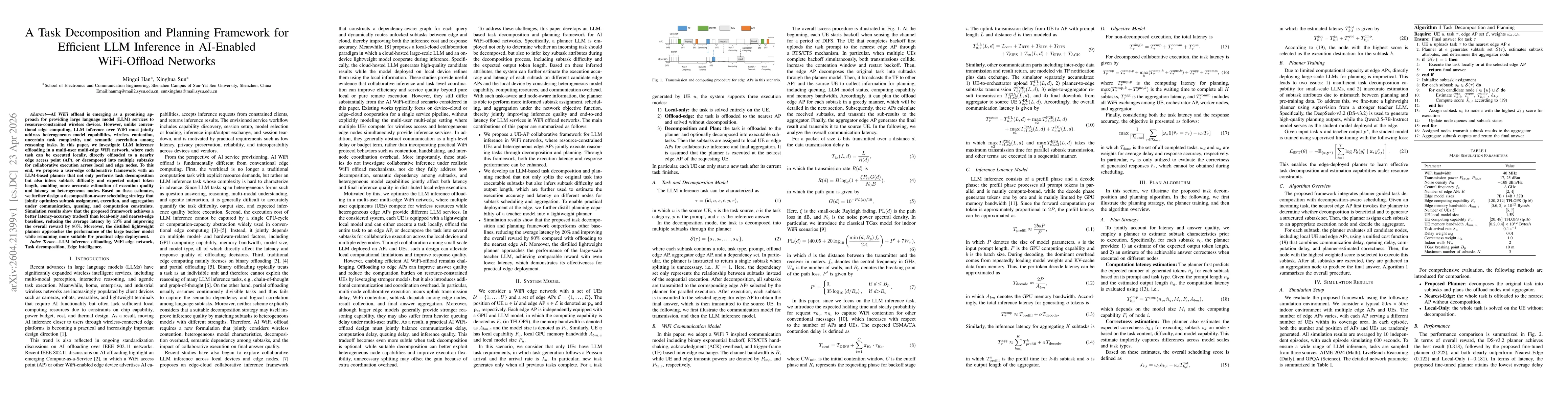Thumbnail for A Task Decomposition and Planning Framework for Efficient LLM Inference in AI-Enabled WiFi-Offload Networks