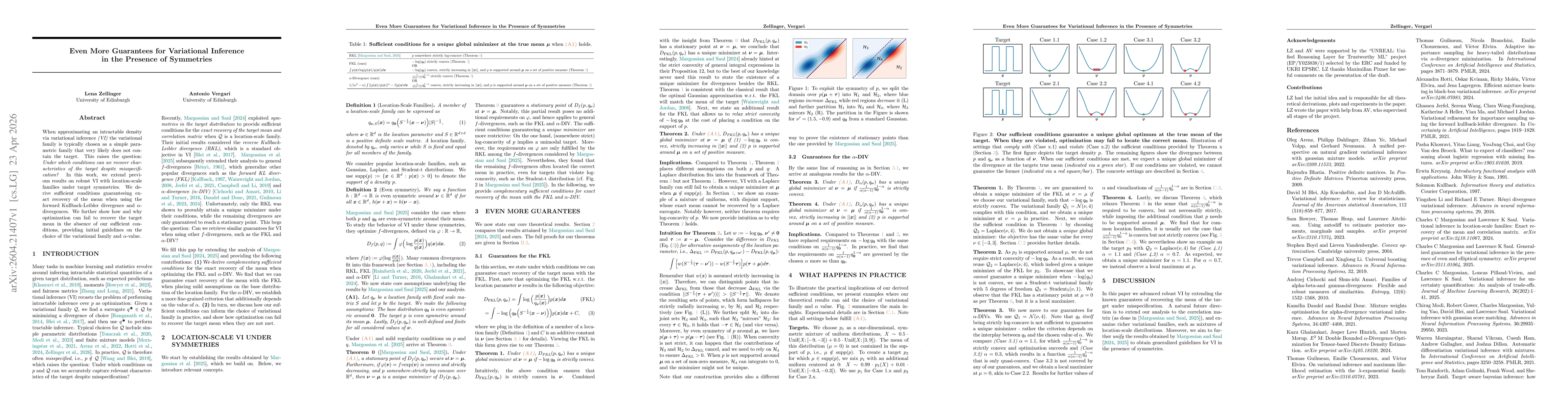 Thumbnail for Even More Guarantees for Variational Inference in the Presence of Symmetries