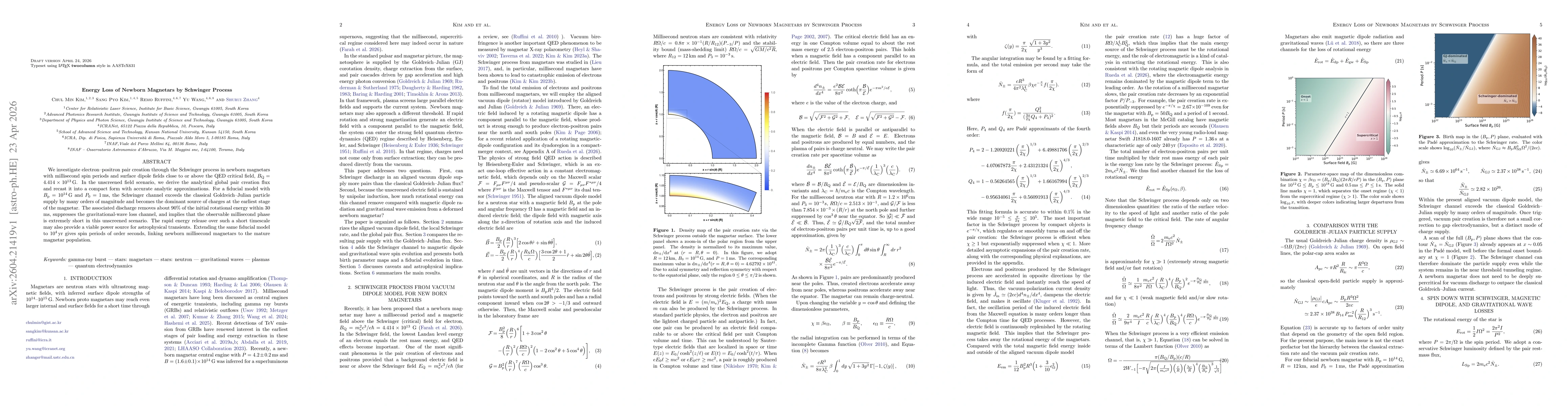 Thumbnail for Energy Loss of Newborn Magnetars by Schwinger Process
