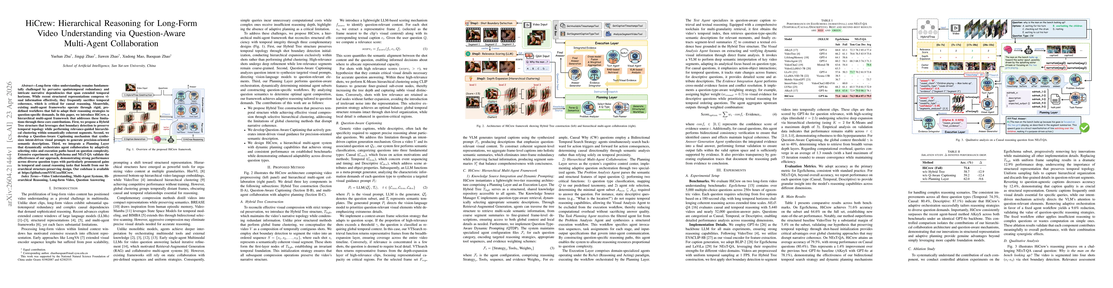 Thumbnail for HiCrew: Hierarchical Reasoning for Long-Form Video Understanding via Question-Aware Multi-Agent Collaboration