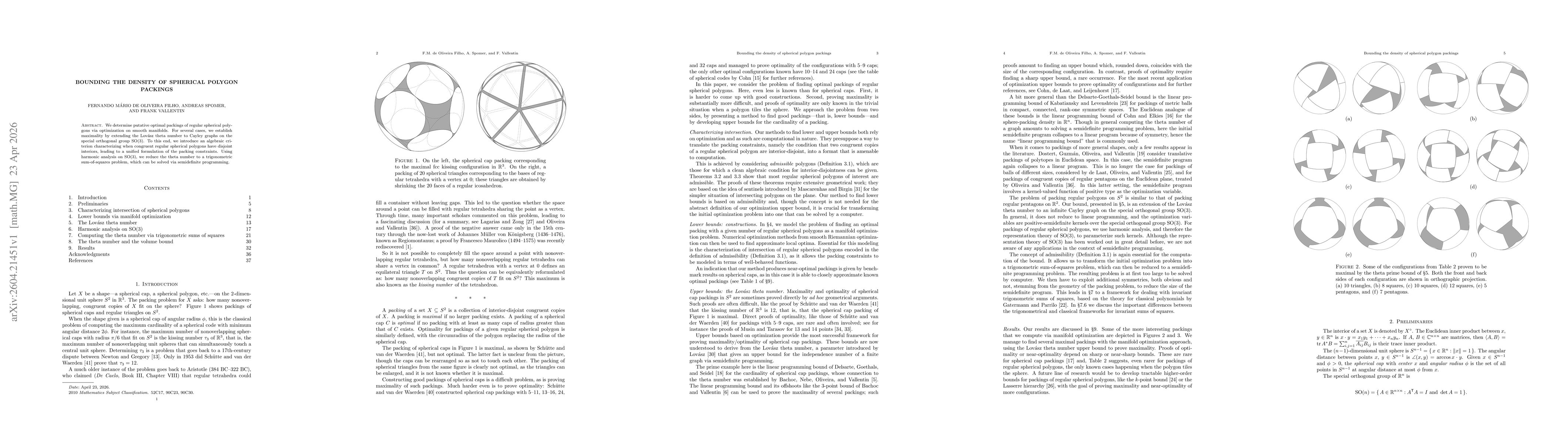 Thumbnail for Bounding the density of spherical polygon packings