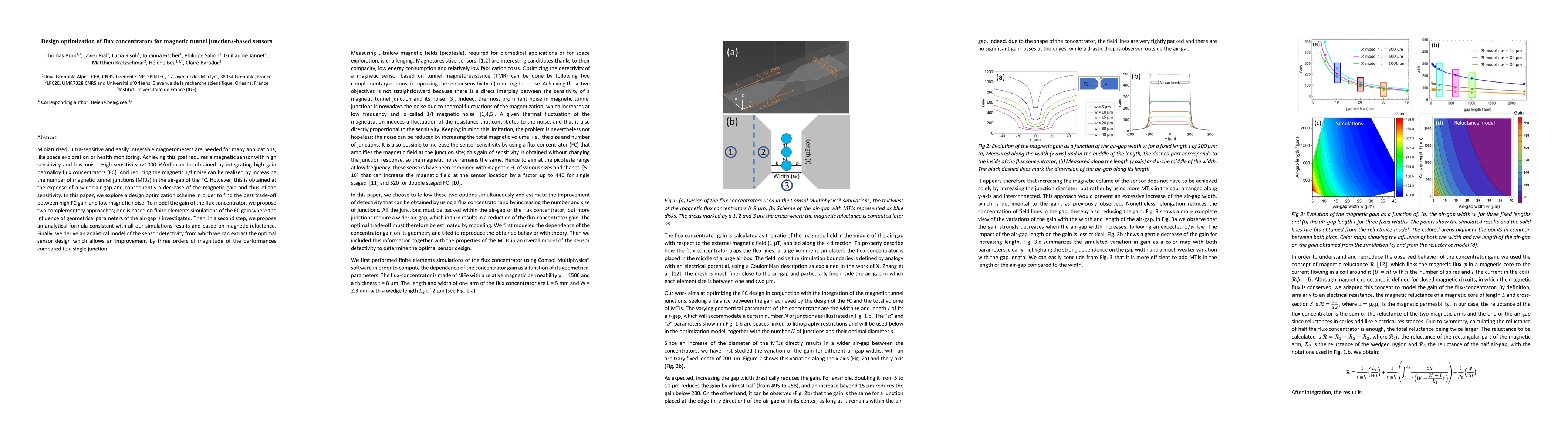 Thumbnail for Design optimization of flux concentrators for magnetic tunnel junctions-based sensors