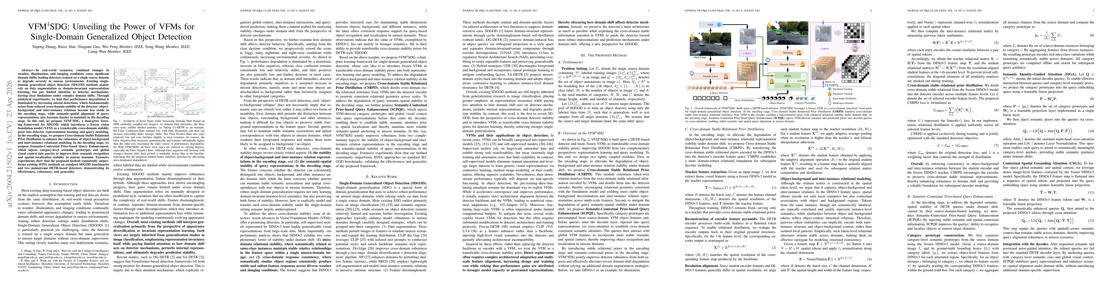 Thumbnail for VFM$^{4}$SDG: Unveiling the Power of VFMs for Single-Domain Generalized Object Detection