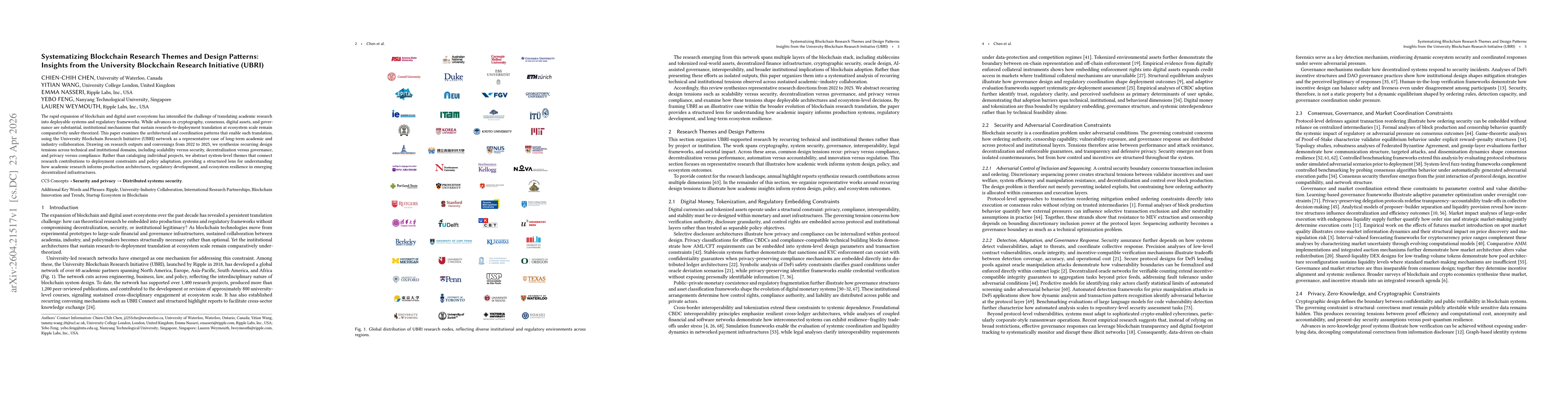 Thumbnail for Systematizing Blockchain Research Themes and Design Patterns: Insights from the University Blockchain Research Initiative (UBRI)