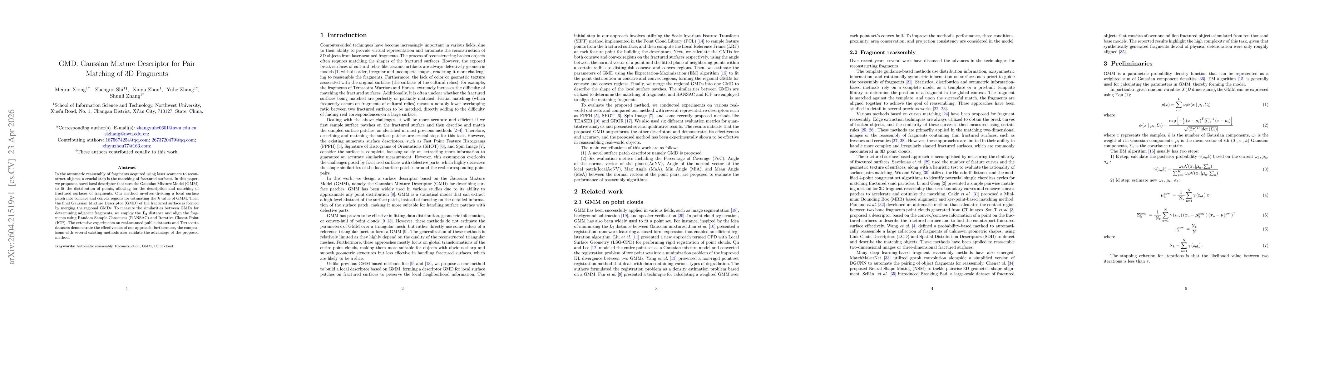 Thumbnail for Gmd: Gaussian mixture descriptor for pair matching of 3D fragments