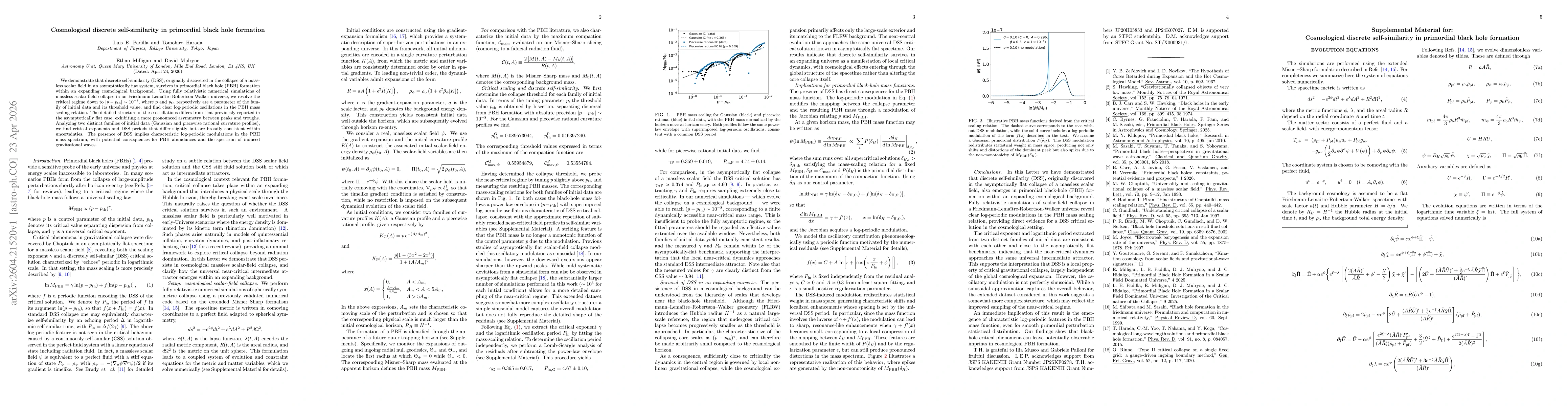 Thumbnail for Cosmological discrete self-similarity in primordial black hole formation