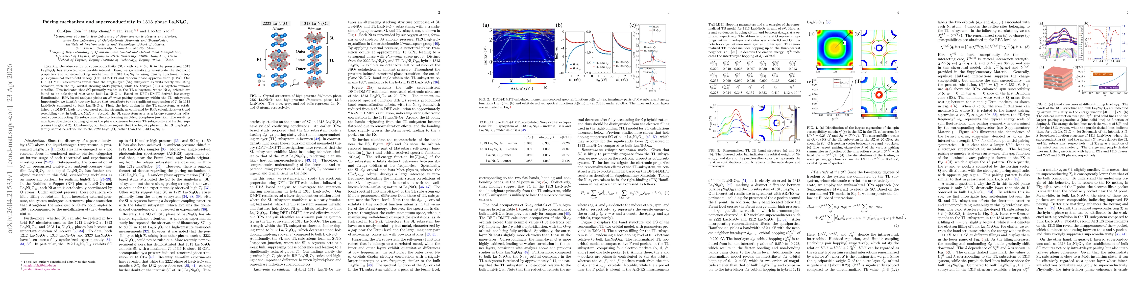 Thumbnail for Pairing mechanism and superconductivity in 1313 phase La$_3$Ni$_2$O$_7$