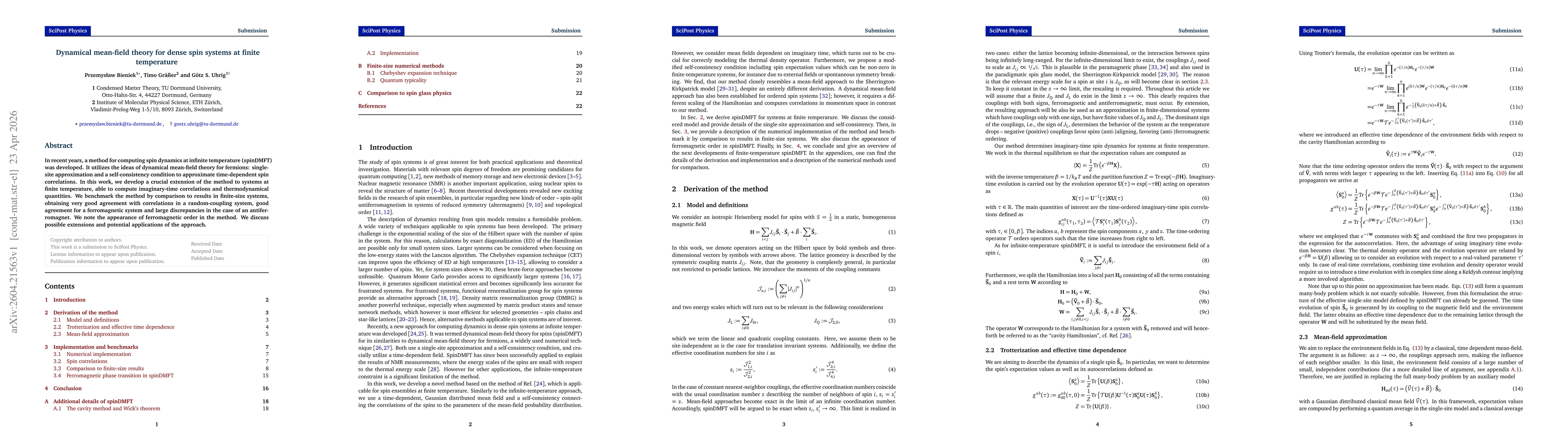 Thumbnail for Dynamical mean-field theory for dense spin systems at finite temperature