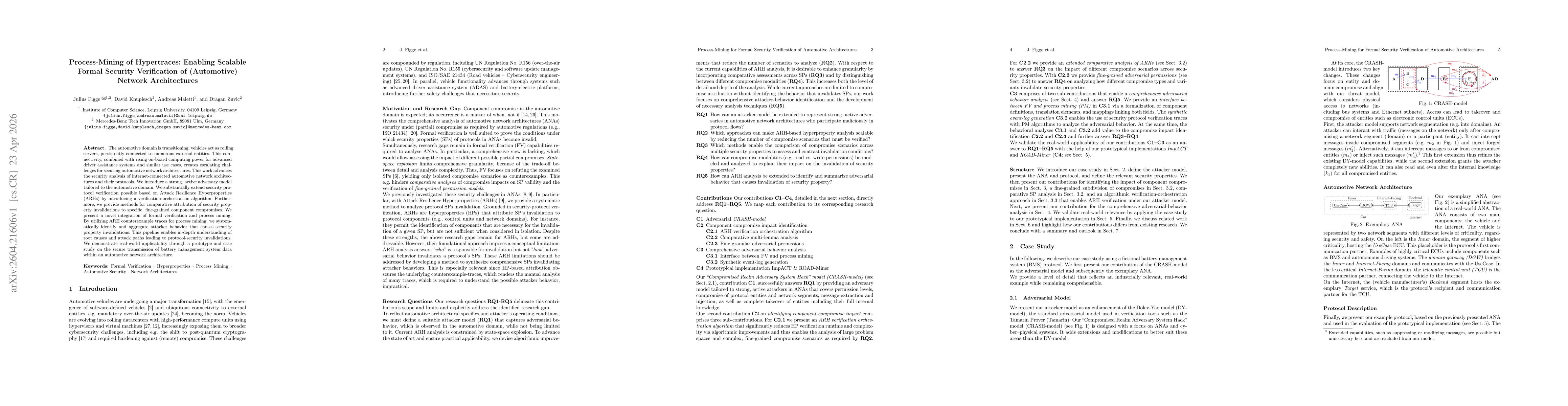 Thumbnail for Process-Mining of Hypertraces: Enabling Scalable Formal Security Verification of (Automotive) Network Architectures