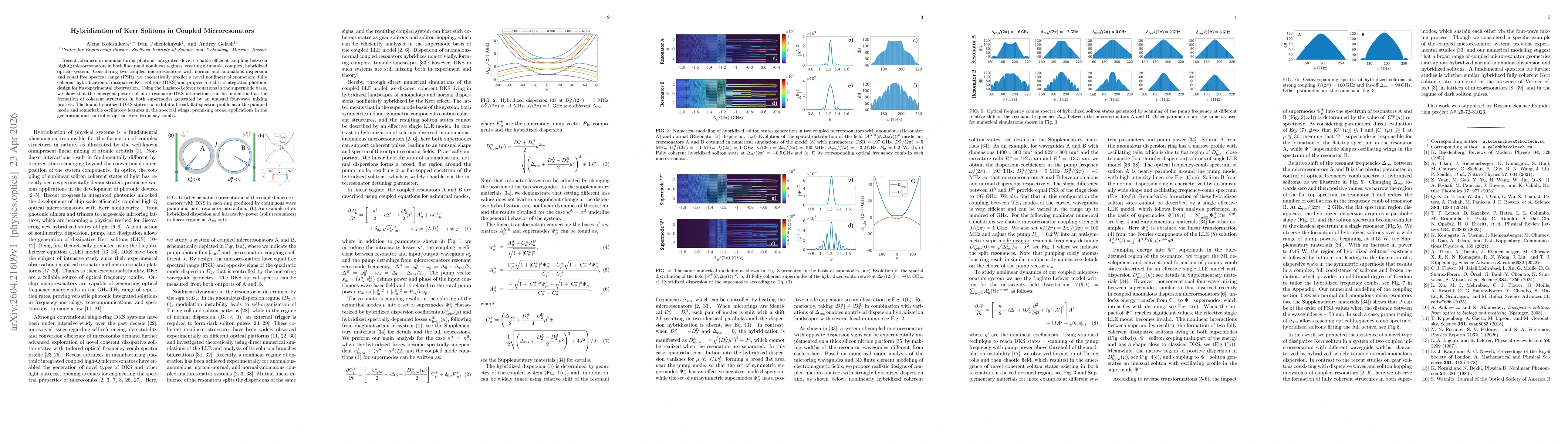 Thumbnail for Hybridization of Kerr Solitons in Coupled Microresonators