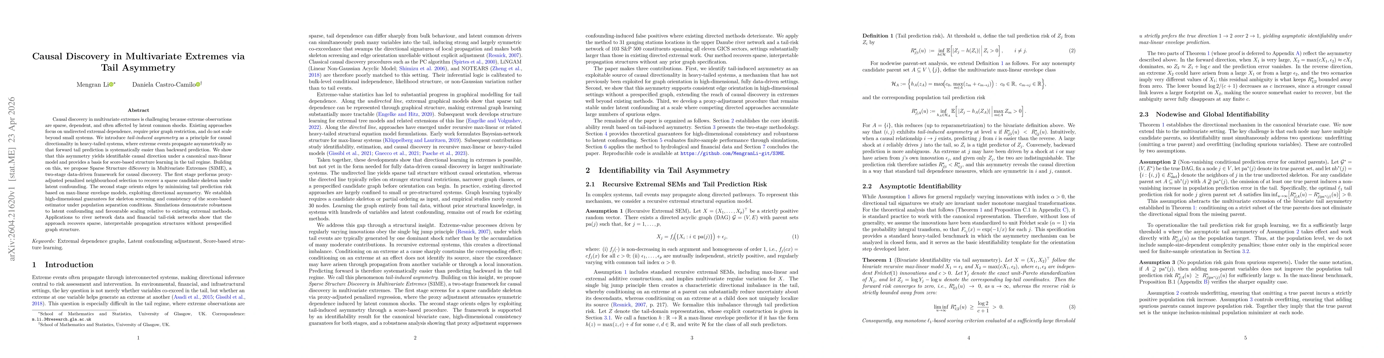 Thumbnail for Causal Discovery in Multivariate Extremes via Tail Asymmetry