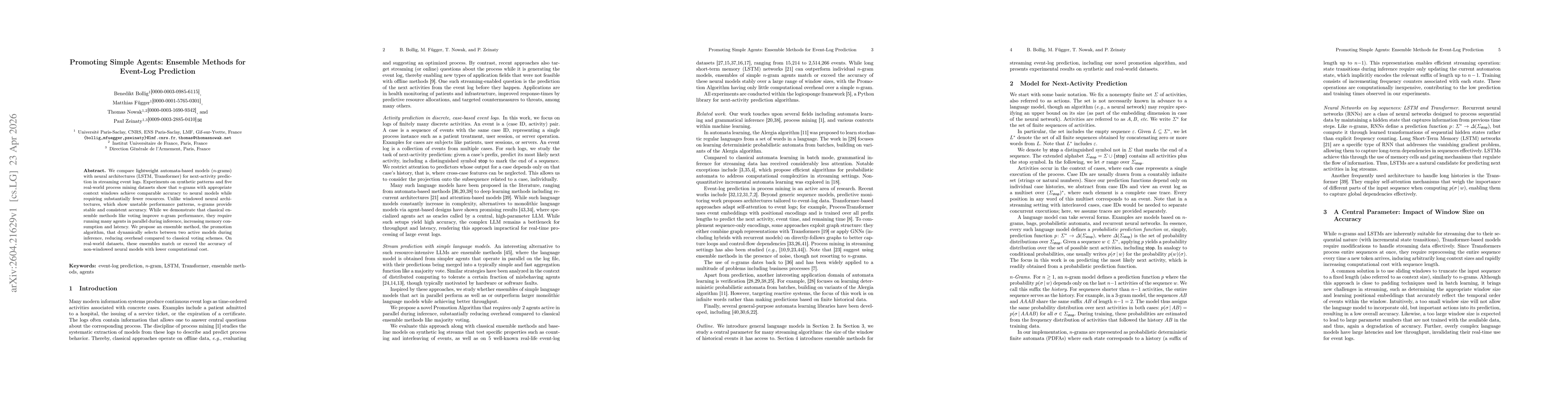 Thumbnail for Promoting Simple Agents: Ensemble Methods for Event-Log Prediction