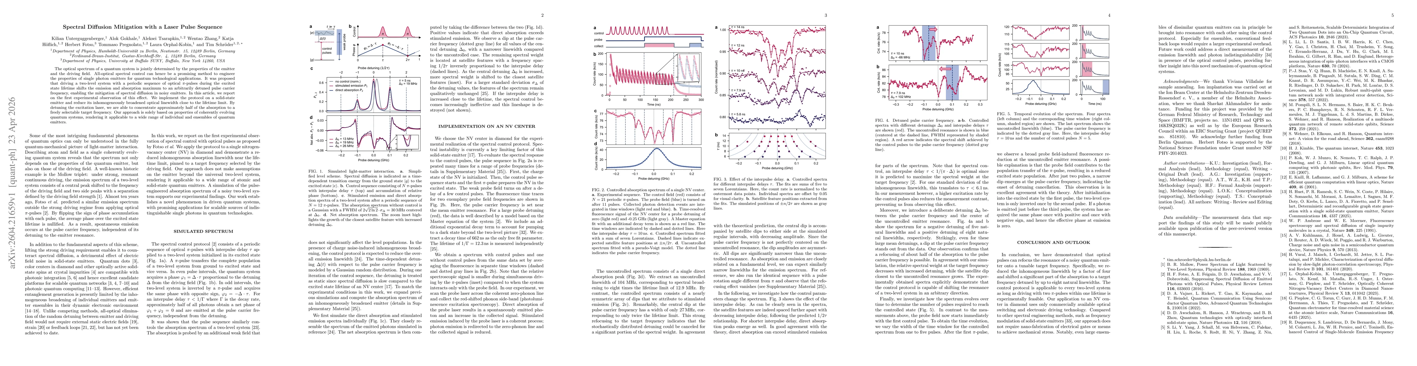 Thumbnail for Spectral Diffusion Mitigation with a Laser Pulse Sequence