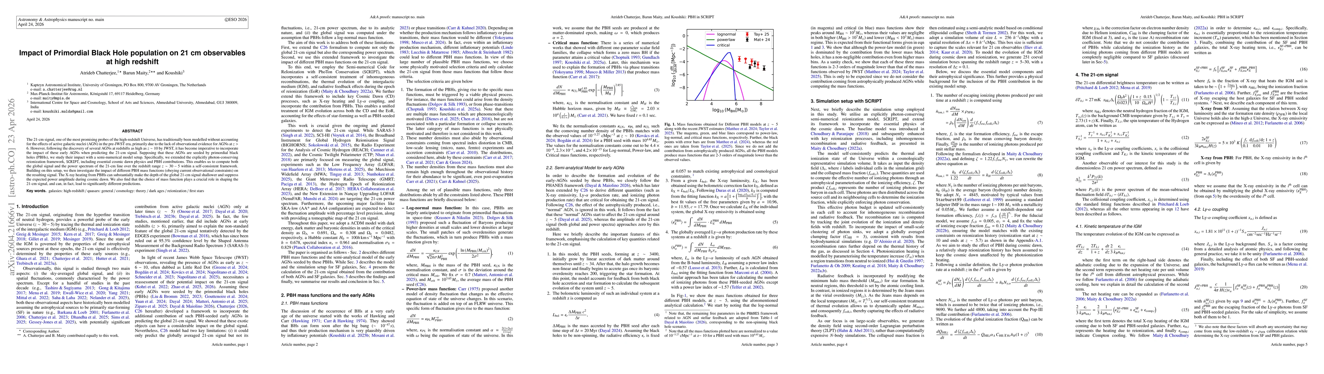 Thumbnail for Impact of Primordial Black Hole population on 21 cm observables at high redshift