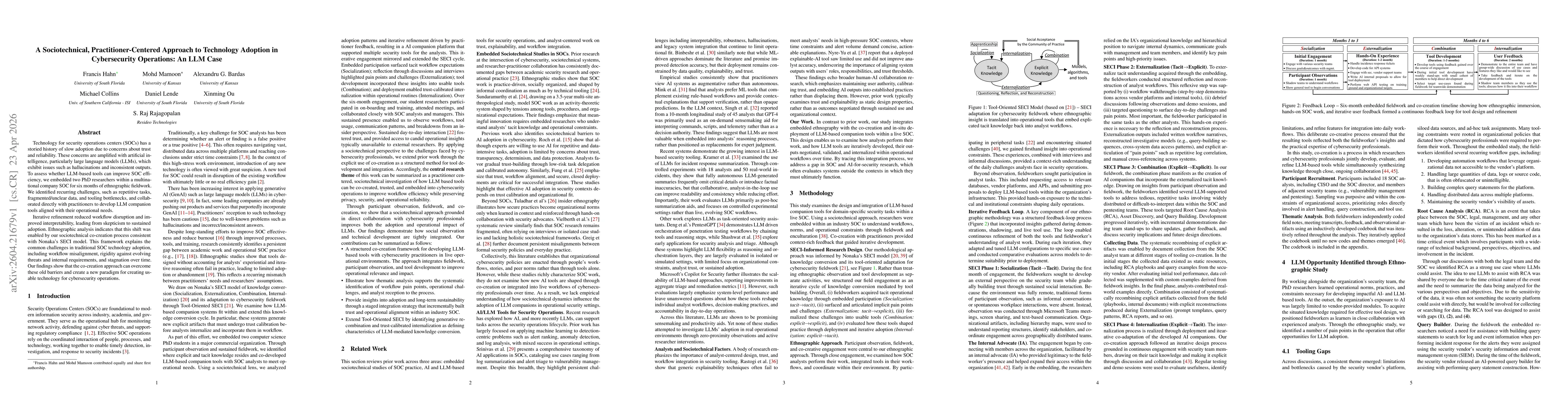 Thumbnail for A Sociotechnical, Practitioner-Centered Approach to Technology Adoption in Cybersecurity Operations: An LLM Case