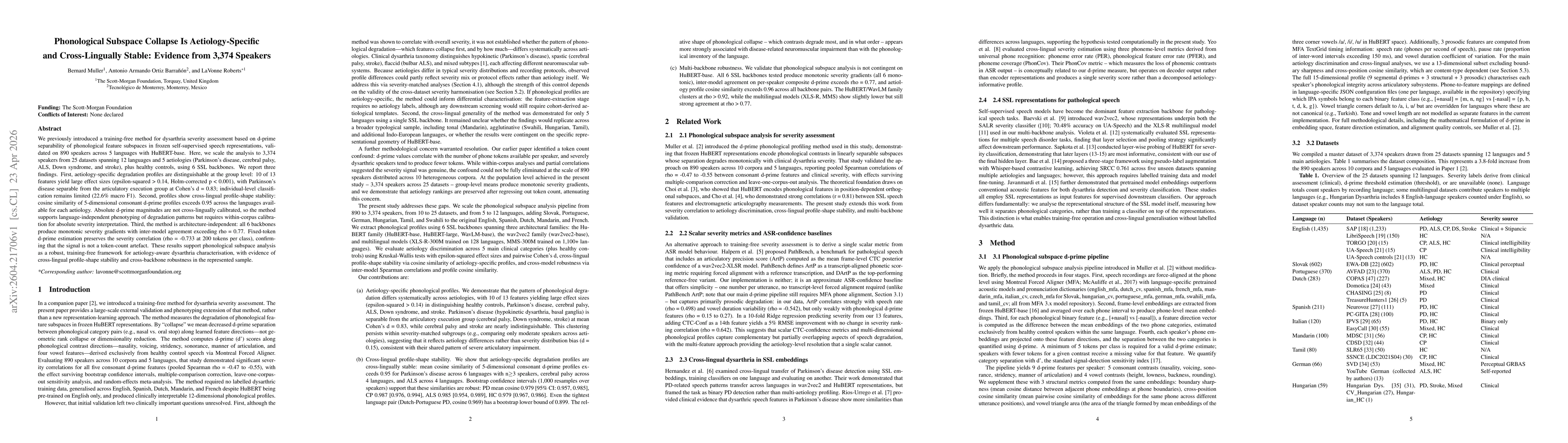Thumbnail for Phonological Subspace Collapse Is Aetiology-Specific and Cross-Lingually Stable: Evidence from 3,374 Speakers