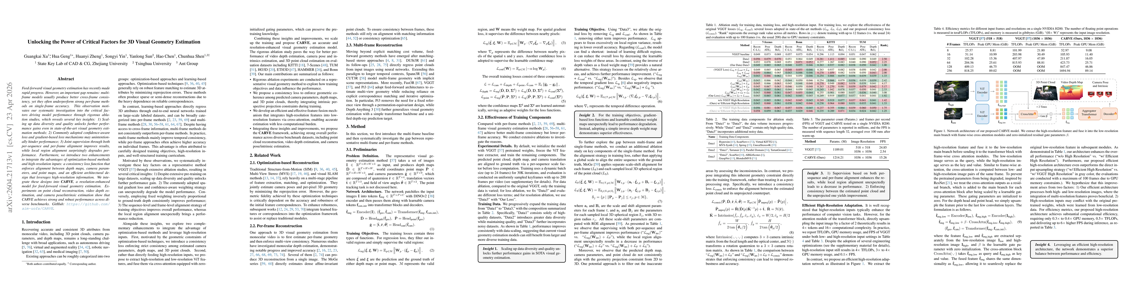Thumbnail for Unlocking the Power of Critical Factors for 3D Visual Geometry Estimation