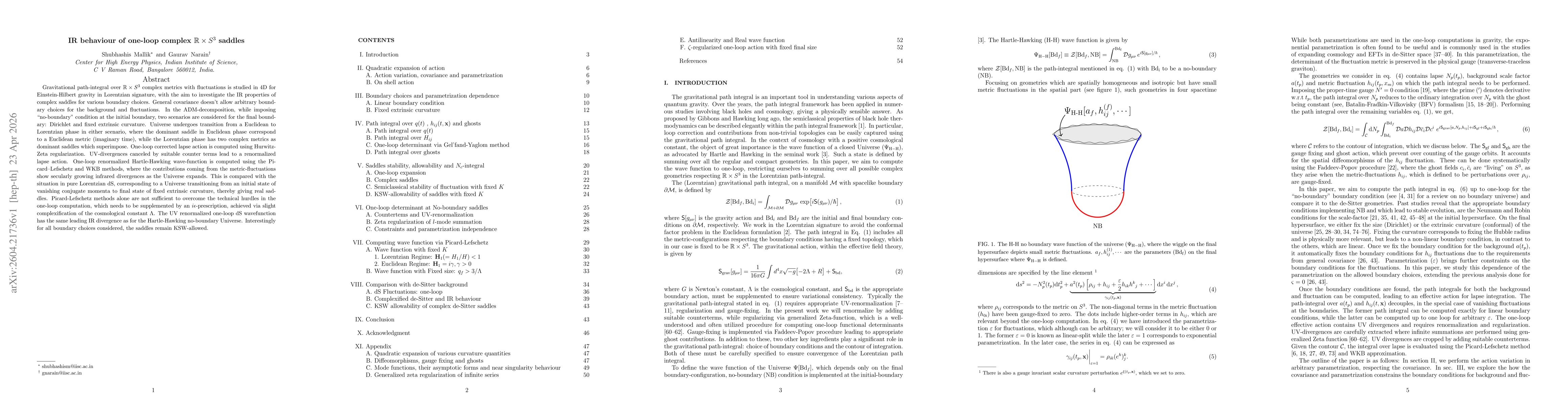 Thumbnail for IR behaviour of one-loop complex $\mathbb{R}\times S^3$ saddles