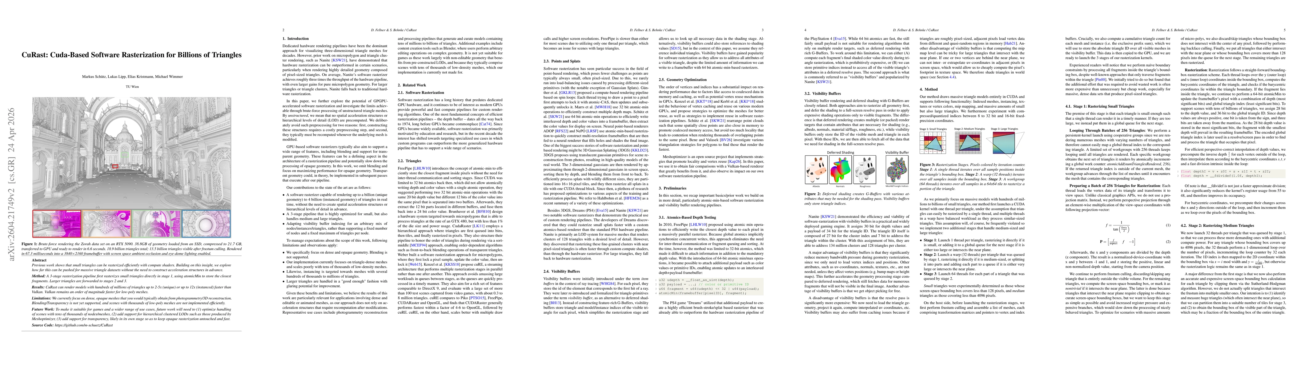 Thumbnail for CuRast: Cuda-Based Software Rasterization for Billions of Triangles