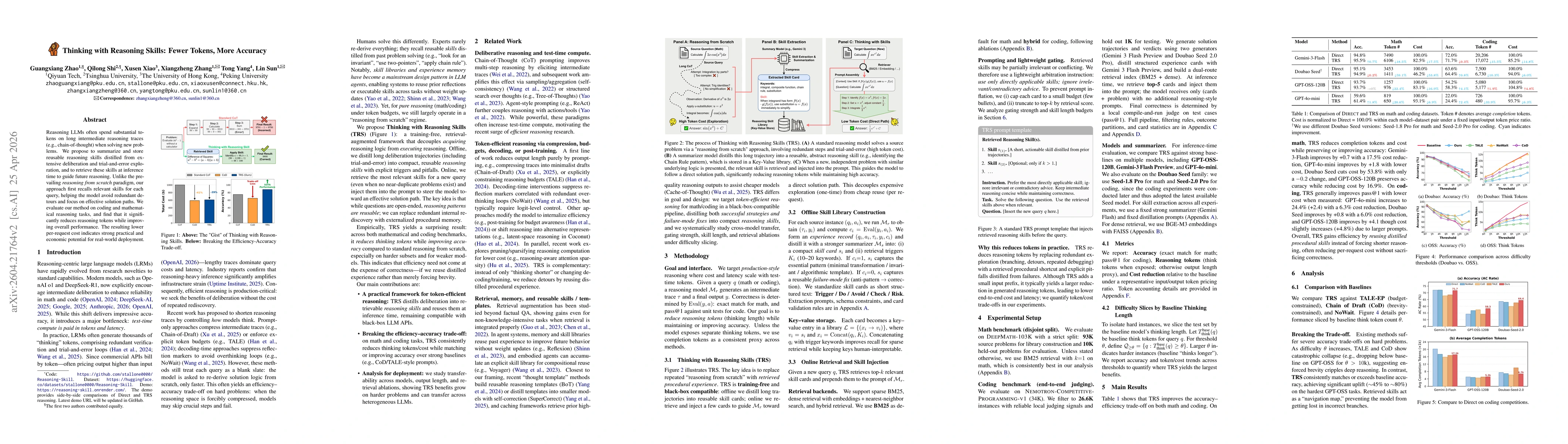Thumbnail for Thinking with Reasoning Skills: Fewer Tokens, More Accuracy