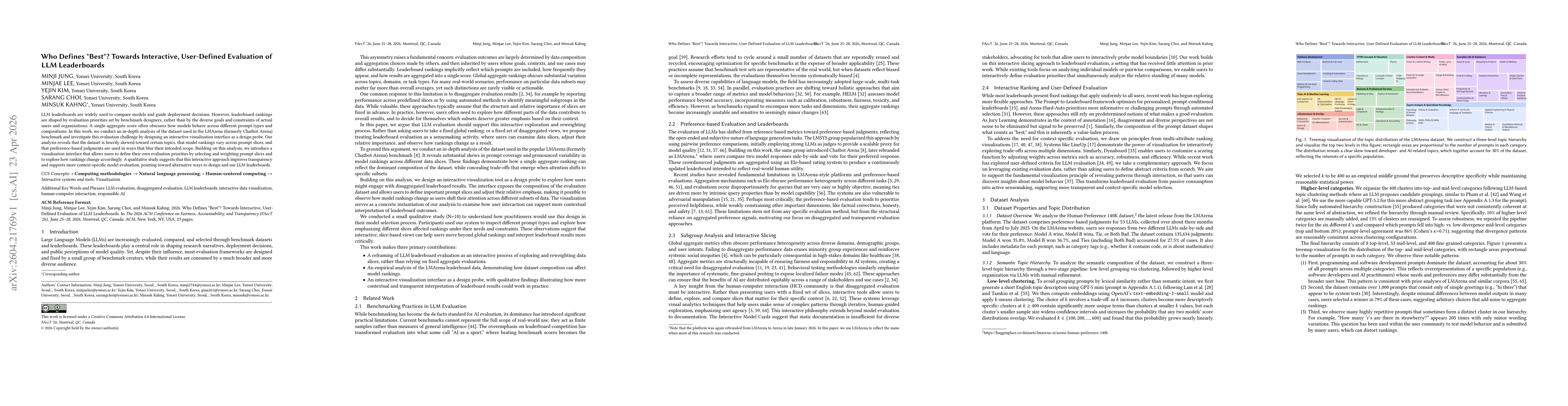 Thumbnail for Who Defines "Best"? Towards Interactive, User-Defined Evaluation of LLM Leaderboards