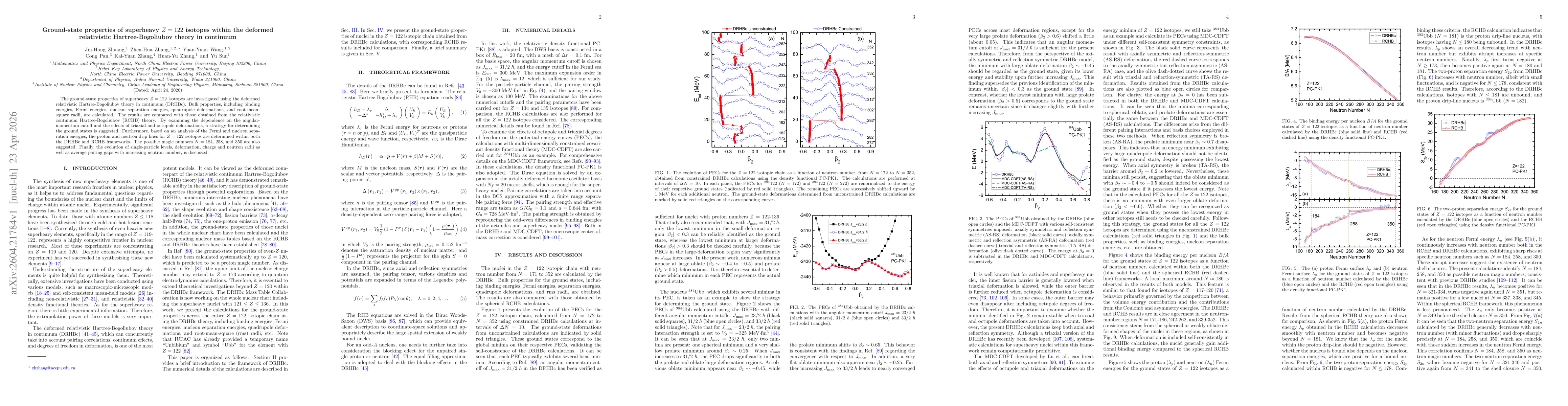 Thumbnail for Ground-state properties of superheavy $Z=122$ isotopes within the deformed relativistic Hartree-Bogoliubov theory in continuum