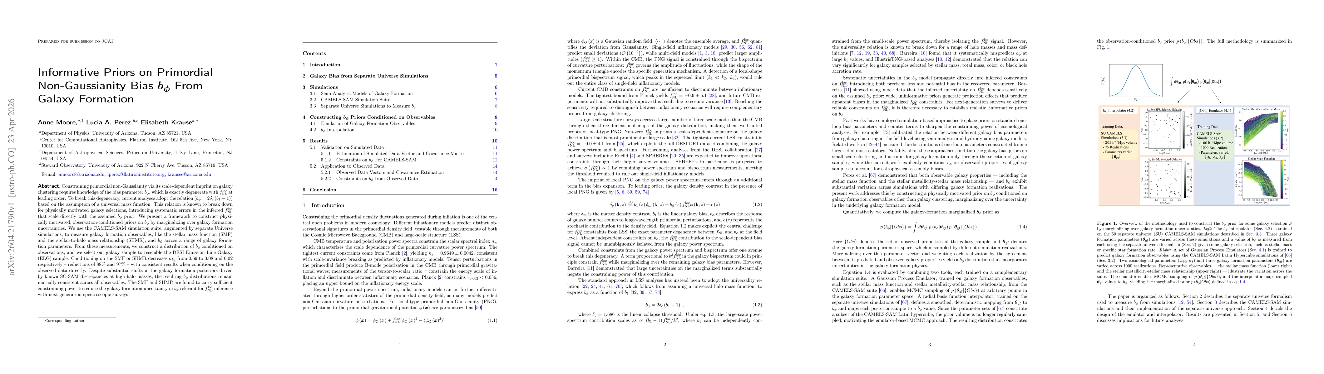 Thumbnail for Informative Priors on Primordial Non-Gaussianity Bias $b_φ$ From Galaxy Formation