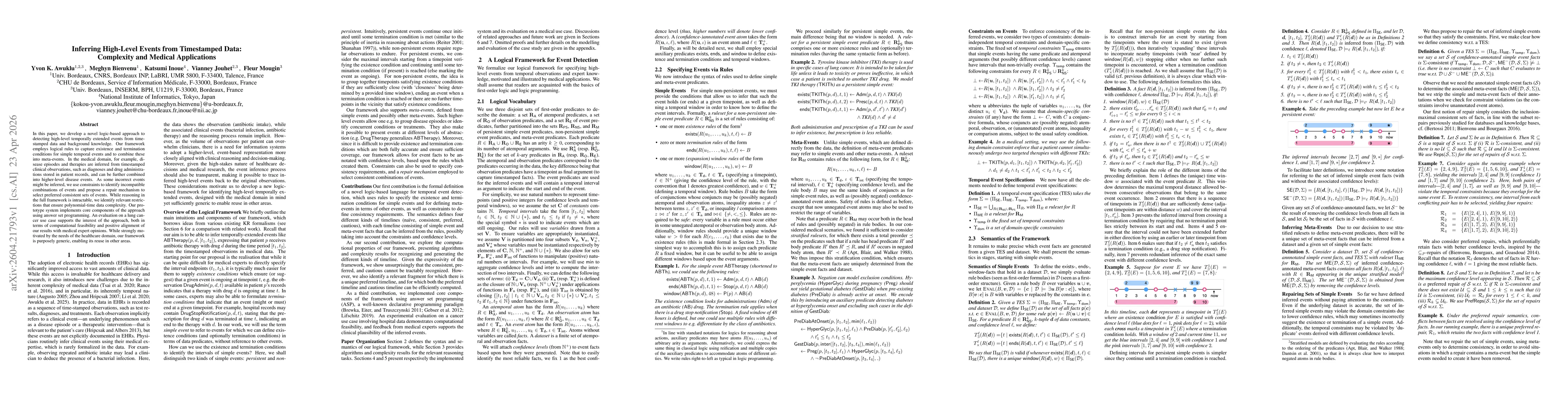 Thumbnail for Inferring High-Level Events from Timestamped Data: Complexity and Medical Applications