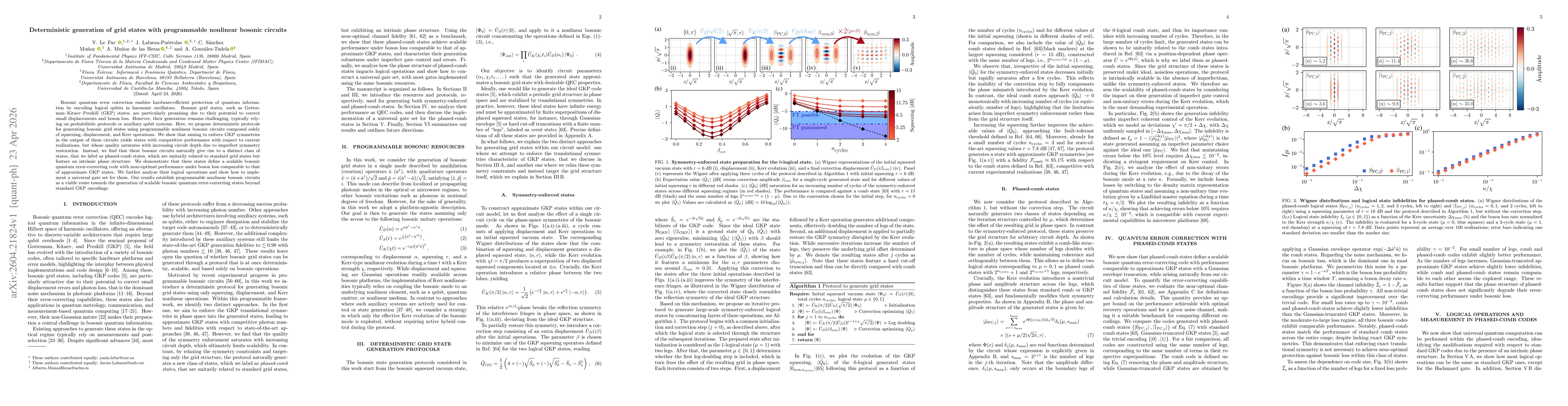 Thumbnail for Deterministic generation of grid states with programmable nonlinear bosonic circuits